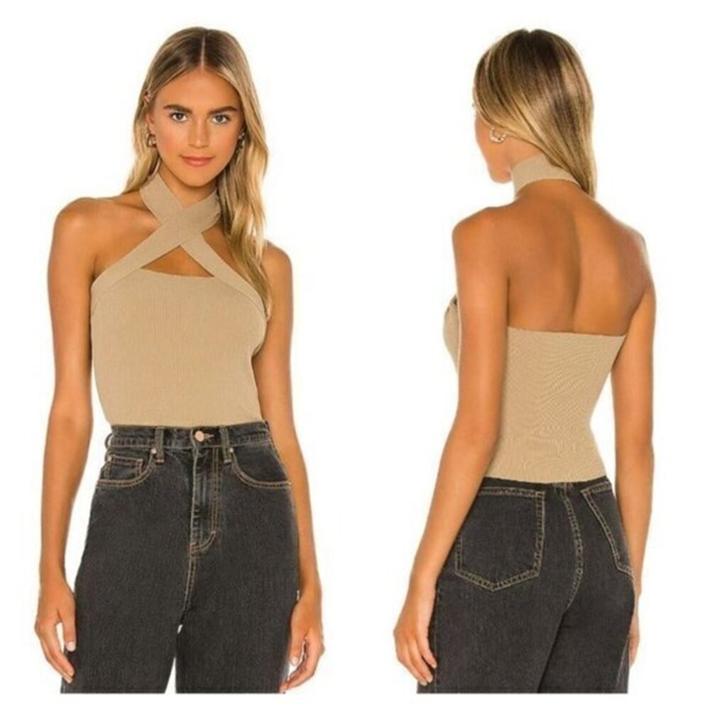 NBD Yvette Halter Top - Taupe
